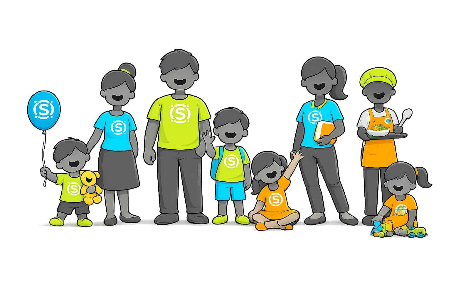 Kinderen, ouders en medewerkers van Sint-Jozef